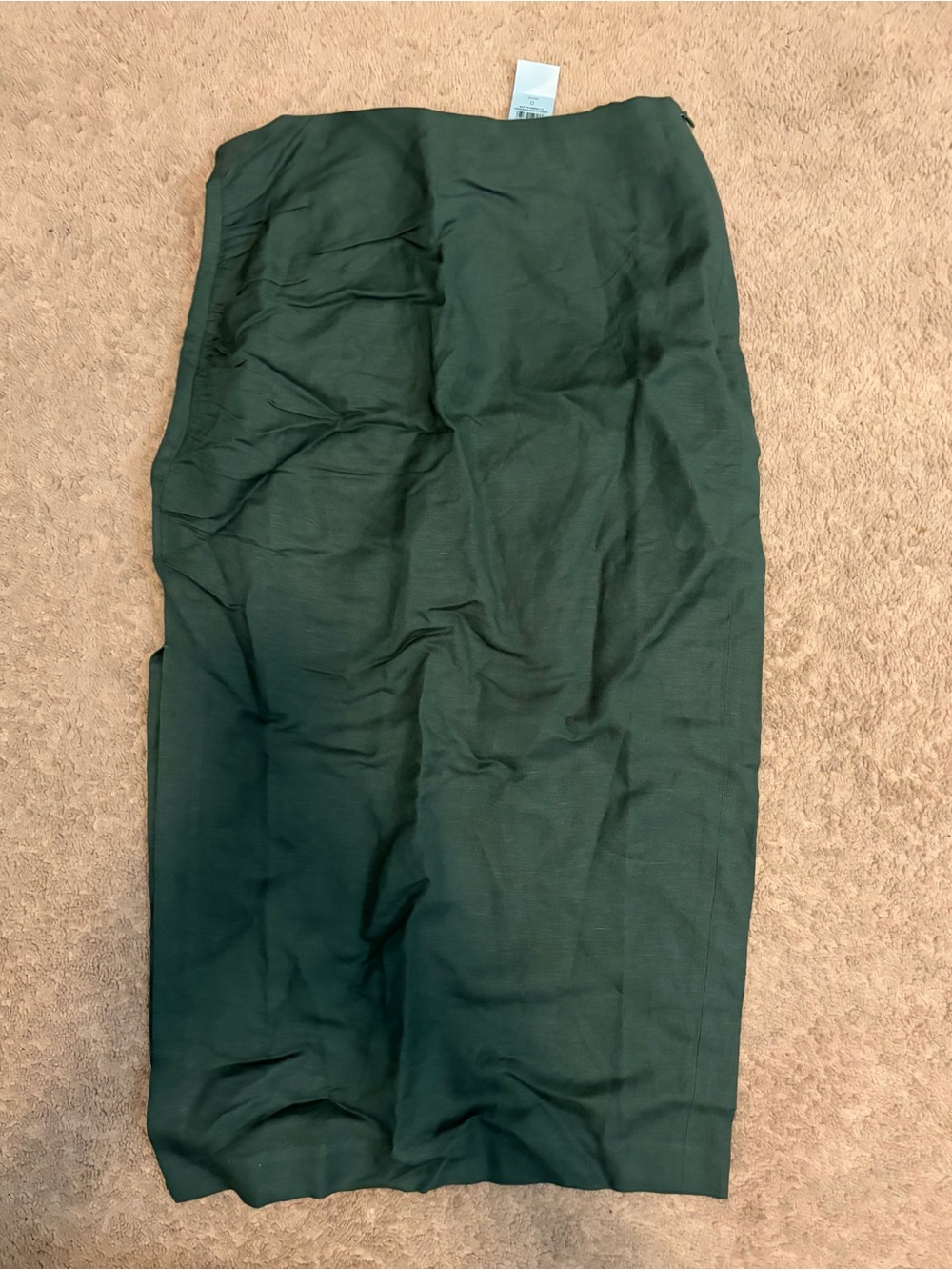 LOFT Ruched Linen Midi Skirt - Picture 3 of 6
